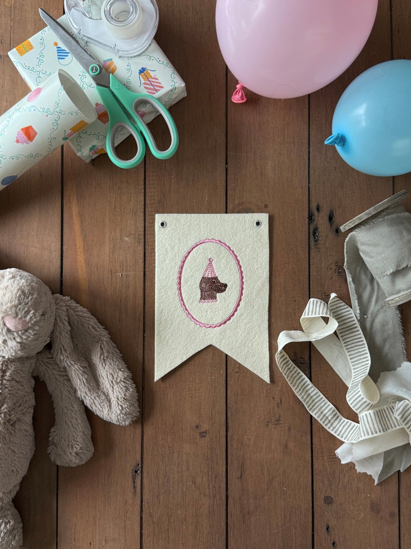 Embroidered Birthday Banner