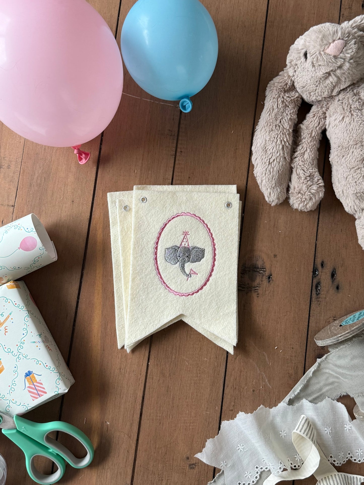 Embroidered Birthday Banner