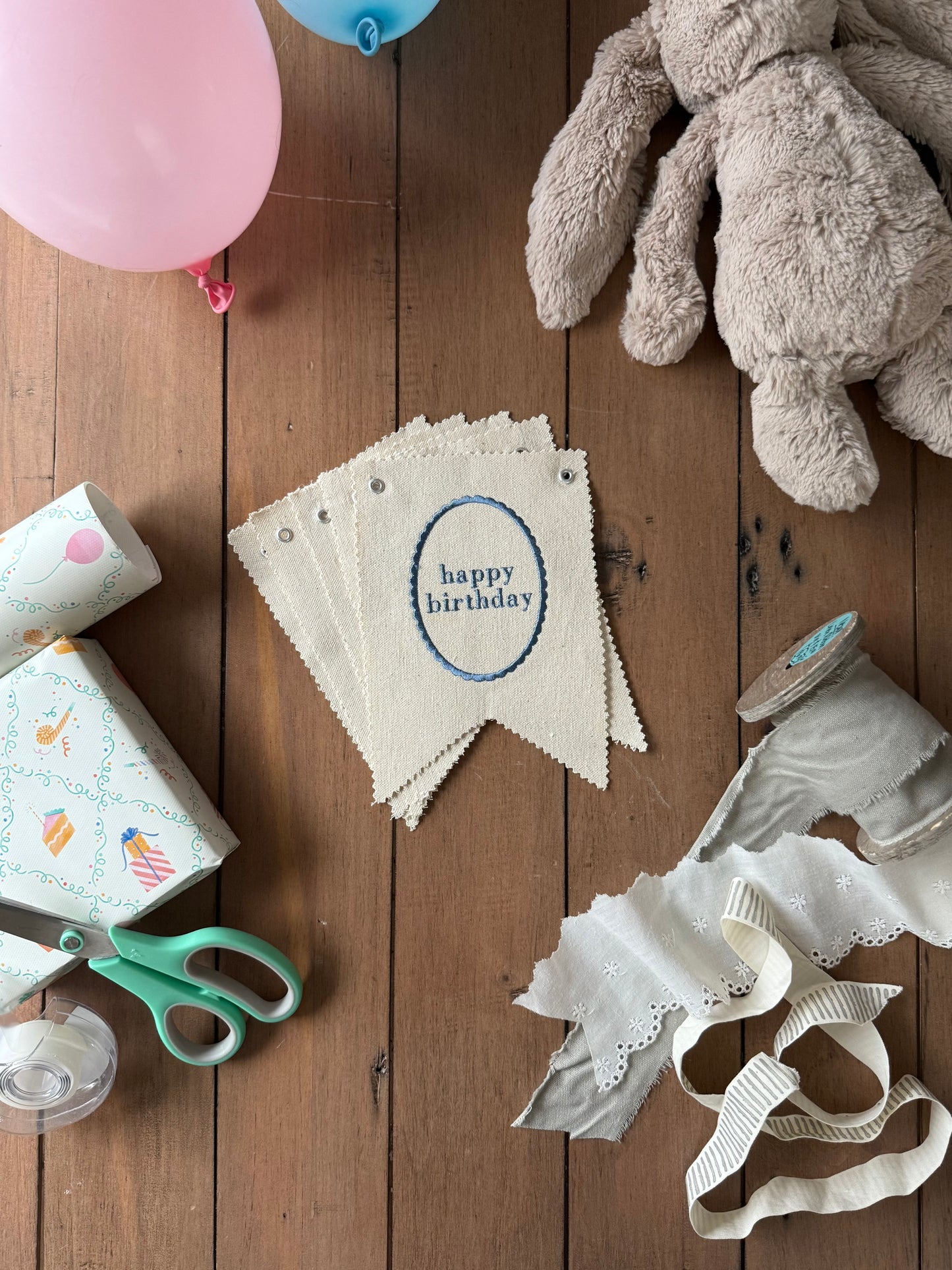 Embroidered Birthday Banner
