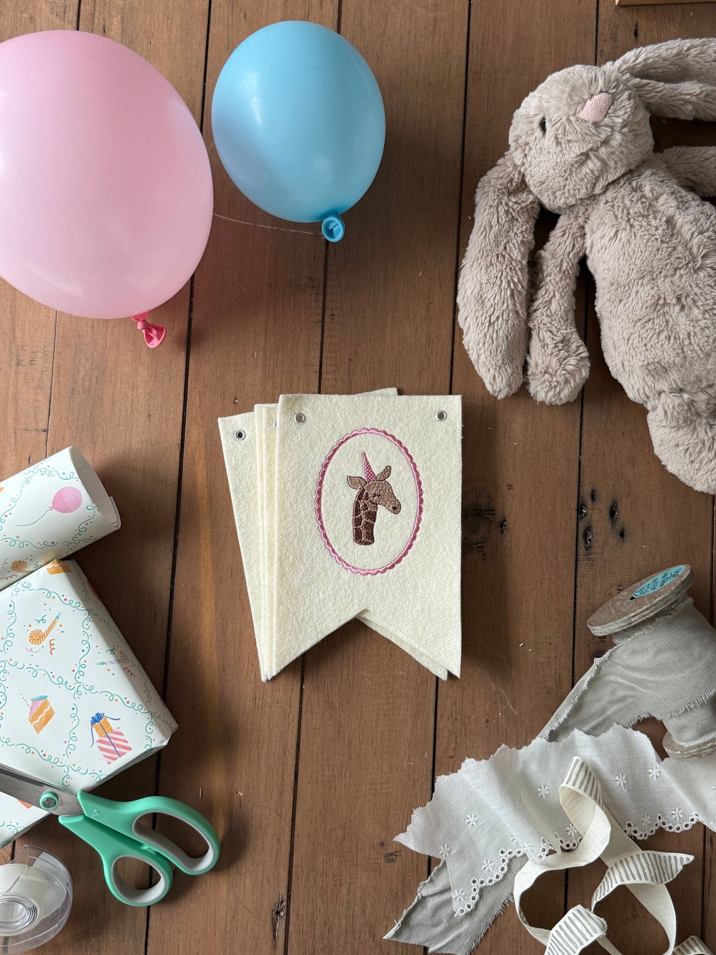Embroidered Birthday Banner