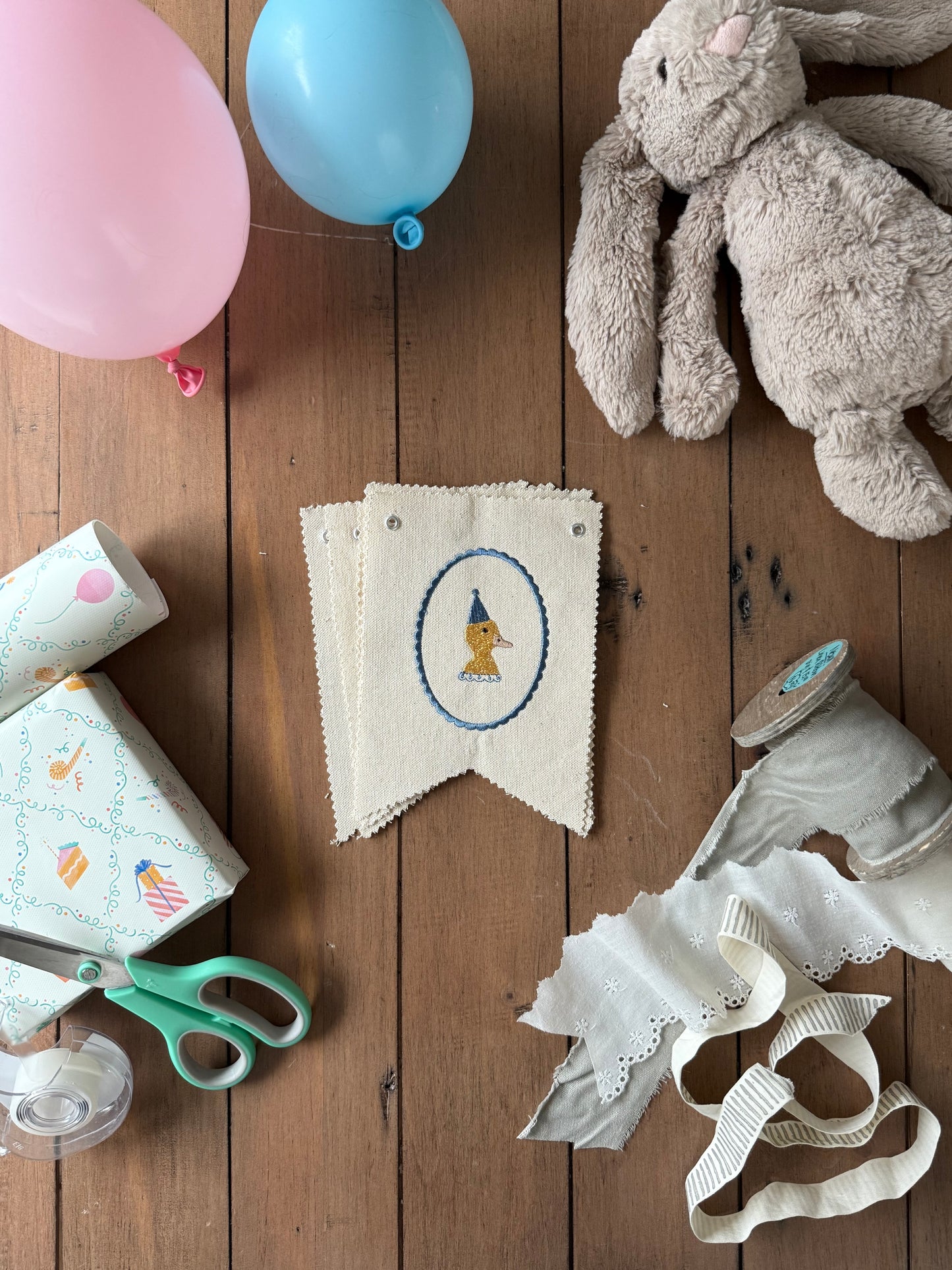 Embroidered Birthday Banner