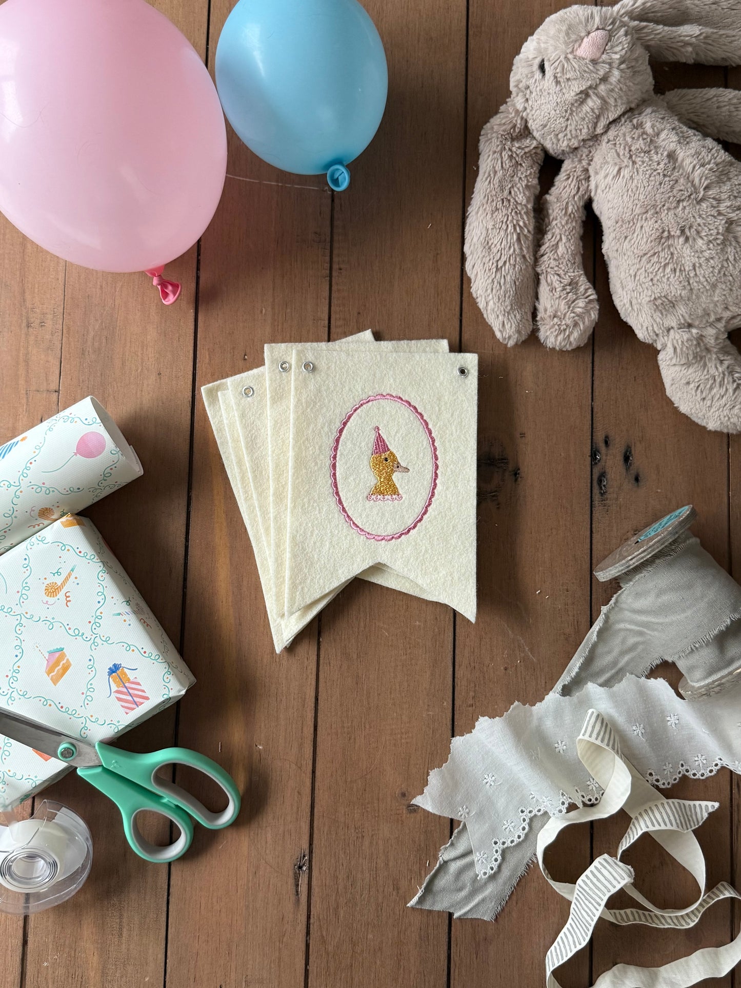 Embroidered Birthday Banner