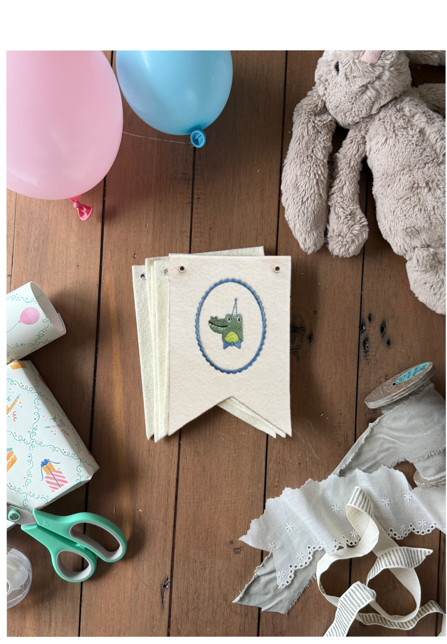 Embroidered Birthday Banner