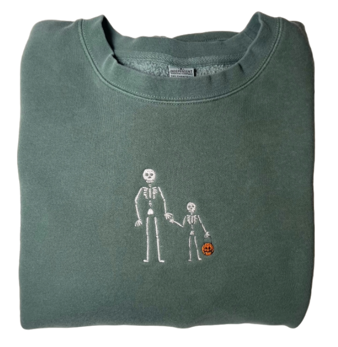Skeleton + Little Skeleton Crewneck