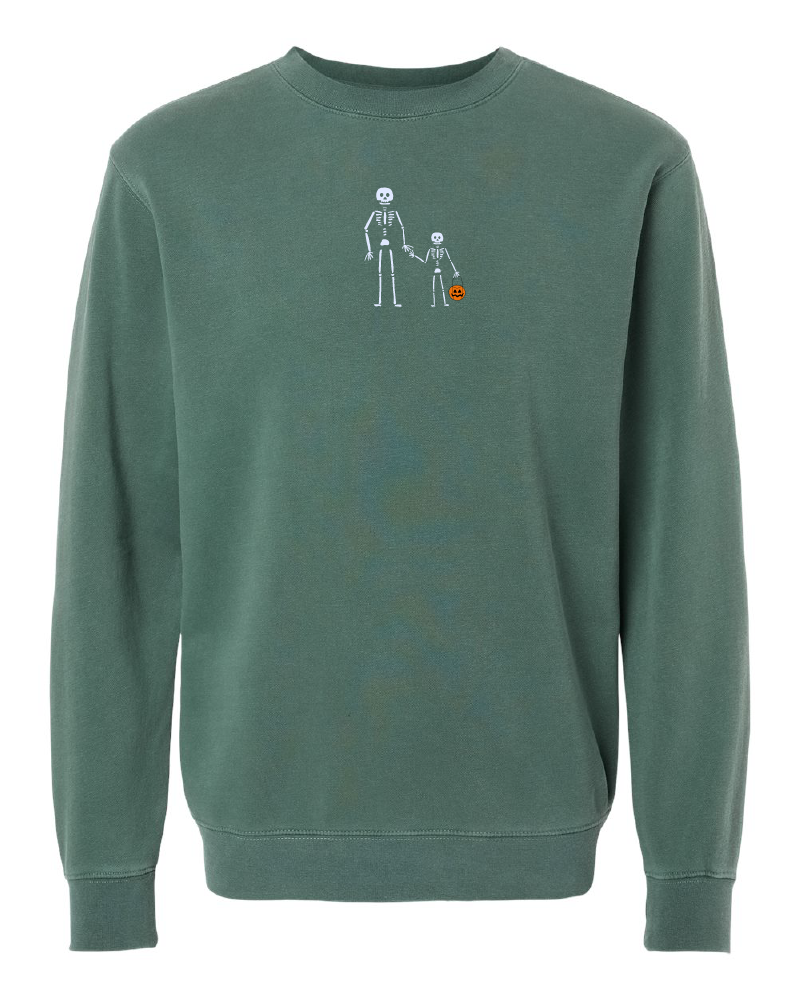 Skeleton + Little Skeleton Crewneck