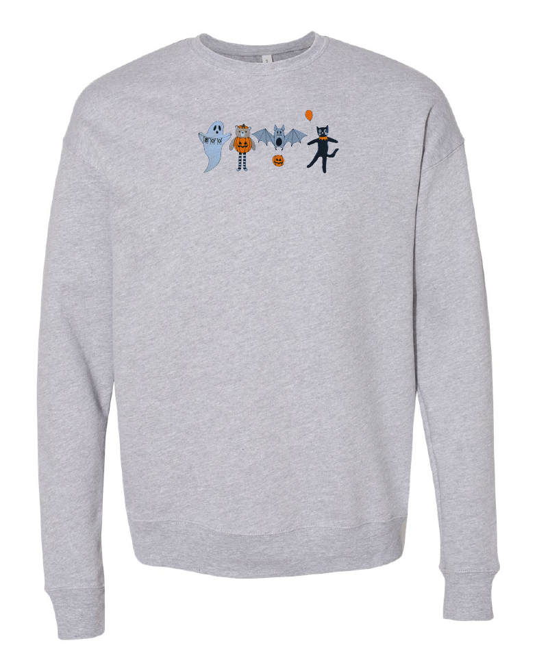 Adult Boo, Bear, Bat and Cat Crewneck