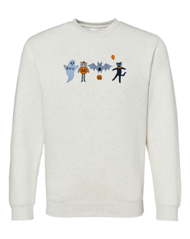 Adult Boo, Bear, Bat and Cat Crewneck