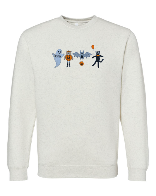 Adult Boo, Bear, Bat and Cat Crewneck